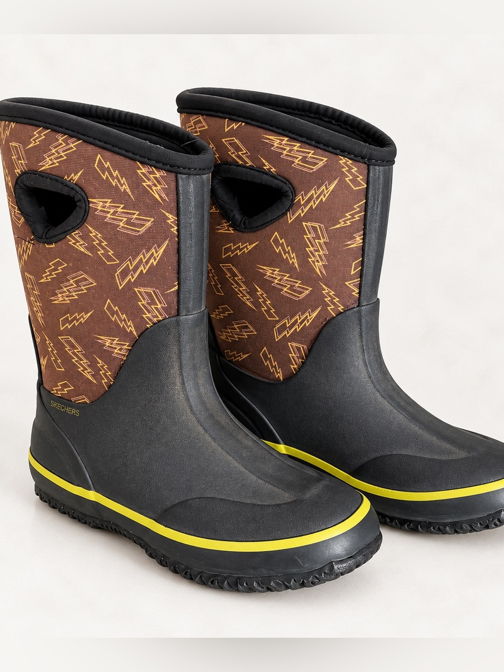 Elements Boys Lightning-Bolt Kids Snow Boots / Waterproof Winter Boots Size 12
